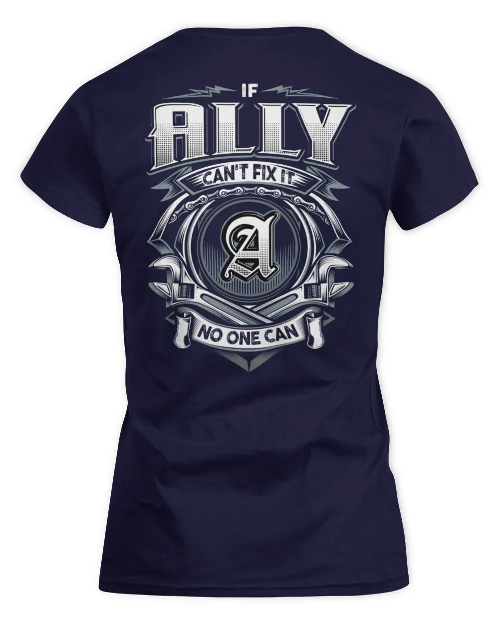 ALLY AP81-K4-626 - Personalized Ahmed Quote Apparel “If Ahmed Can't Fix It, No One Can” - Women's Standard T-Shirt - Navy