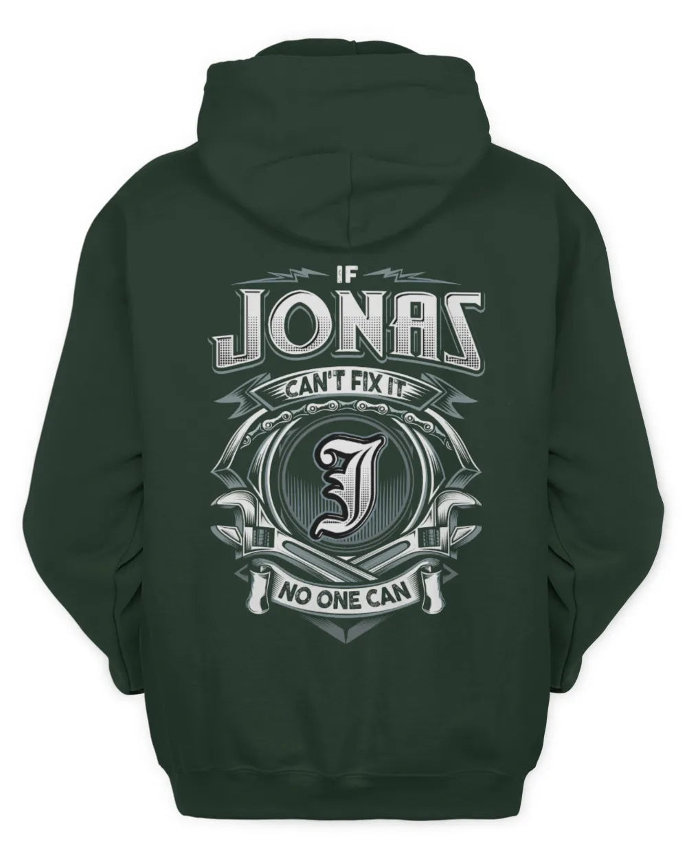 JONAS AP81-K4-626 - Personalized Ahmed Quote Apparel “If Ahmed Can't Fix It, No One Can” - Unisex Hoodie - Forest Green