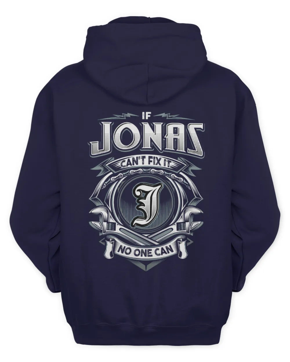 JONAS AP81-K4-626 - Personalized Ahmed Quote Apparel “If Ahmed Can't Fix It, No One Can” - Unisex Hoodie - Navy