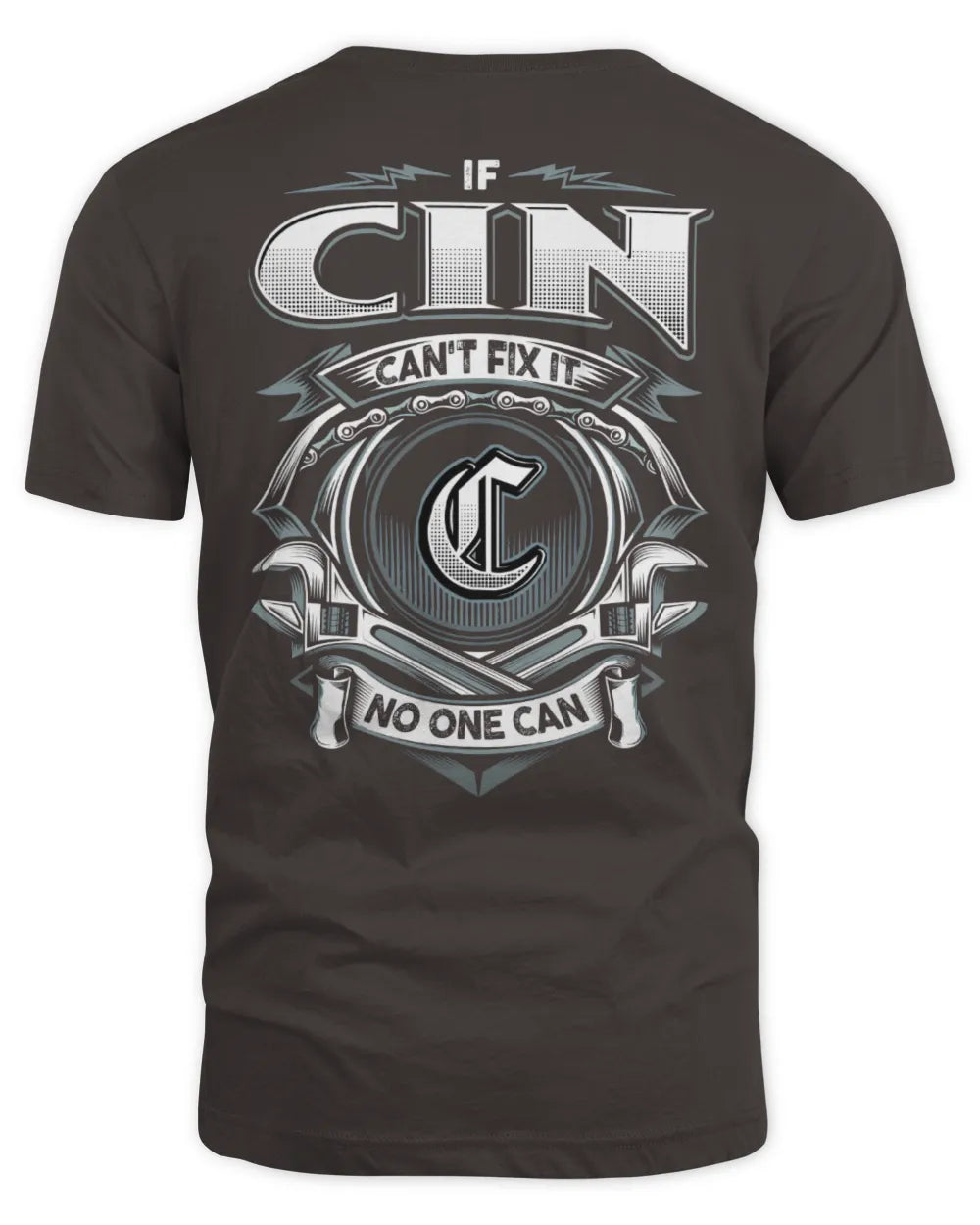 CIN AP81-K4-626 - Personalized Ahmed Quote Apparel “If Ahmed Can't Fix It, No One Can” - Unisex Standard T-Shirt - Dark Chocolate