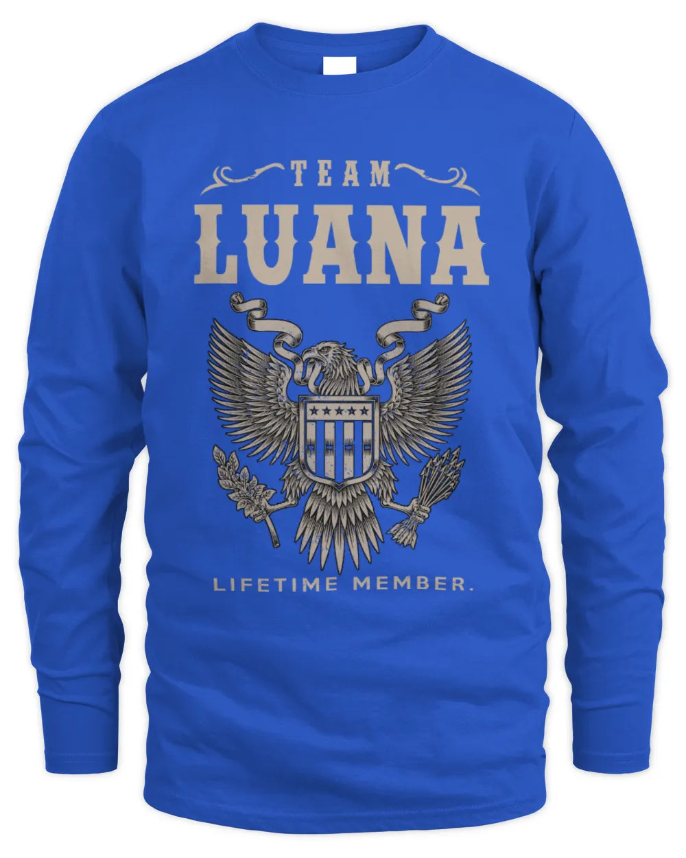 LUANA TP06-K82 – Personalized Classic Style Apparel “Team NAME Lifetime Member” - Men's Long Sleeved T-Shirt - Royal