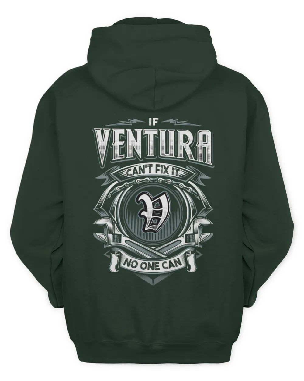 VENTURA AP81-K4-626 - Personalized Ahmed Quote Apparel “If Ahmed Can't Fix It, No One Can” - Unisex Hoodie - Forest Green