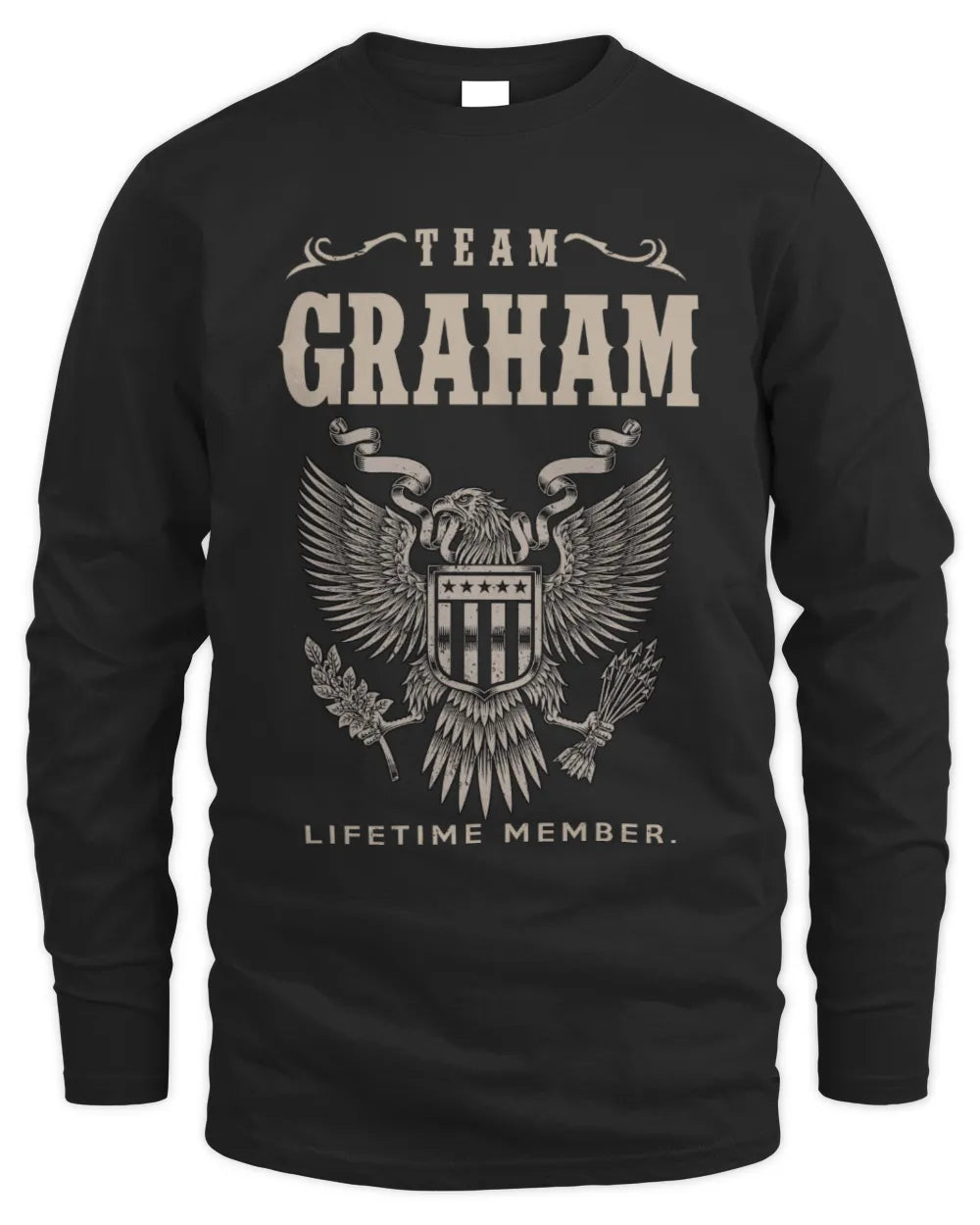 GRAHAM TP06-K82 – Personalized Classic Style Apparel “Team NAME Lifetime Member” - Men's Long Sleeved T-Shirt - Black