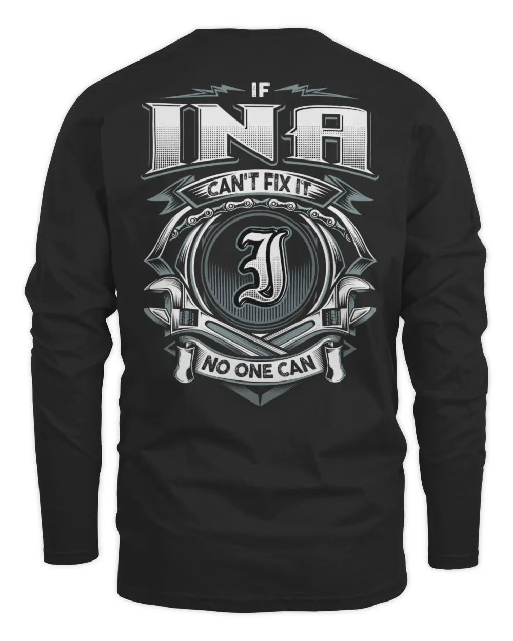 INA AP81-K4-626 - Personalized Ahmed Quote Apparel “If Ahmed Can't Fix It, No One Can” - Men's Long Sleeved T-Shirt - Black
