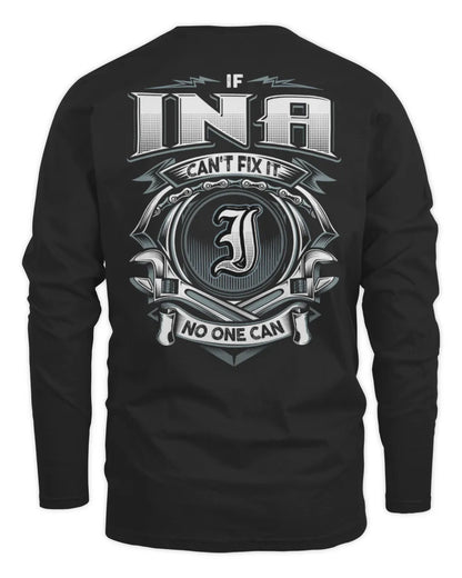 INA AP81-K4-626 - Personalized Ahmed Quote Apparel “If Ahmed Can't Fix It, No One Can” - Men's Long Sleeved T-Shirt - Black