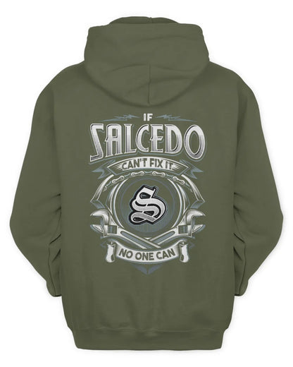 SALCEDO AP81-K4-626 - Personalized Ahmed Quote Apparel “If Ahmed Can't Fix It, No One Can” - Unisex Hoodie - Military Green