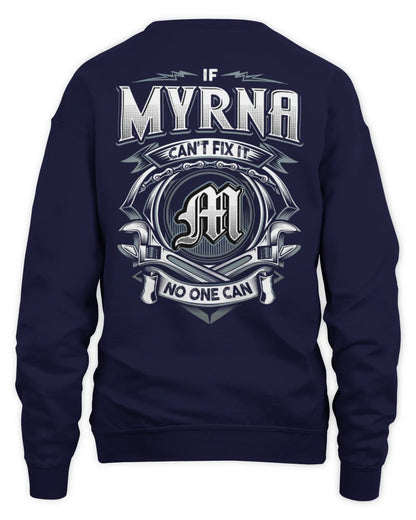 MYRNA AP81-K4-626 - Personalized Ahmed Quote Apparel “If Ahmed Can't Fix It, No One Can” - Unisex Sweatshirt - Navy