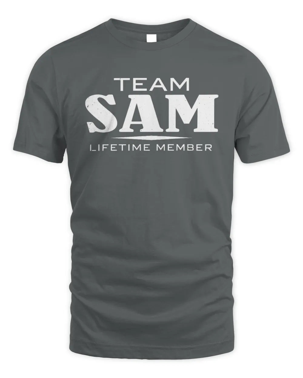 SAM BL62-K4-128 - Personalized “Team NAME Lifetime Member” - Unisex Standard T-Shirt - Charcoal