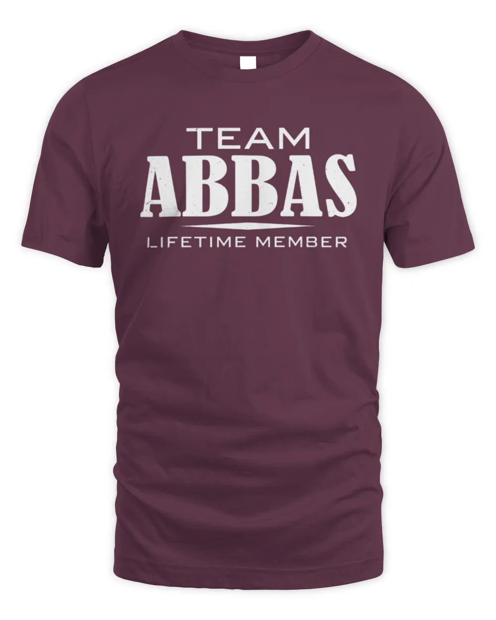 ABBAS BL62-K4-128 - Personalized “Team NAME Lifetime Member” - Unisex Standard T-Shirt - Maroon