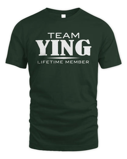 YING BL62-K4-128 - Personalized “Team NAME Lifetime Member” - Unisex Standard T-Shirt - Forest Green