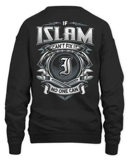 ISLAM AP81-K4-626 - Personalized Ahmed Quote Apparel “If Ahmed Can't Fix It, No One Can” - Unisex Sweatshirt - Black