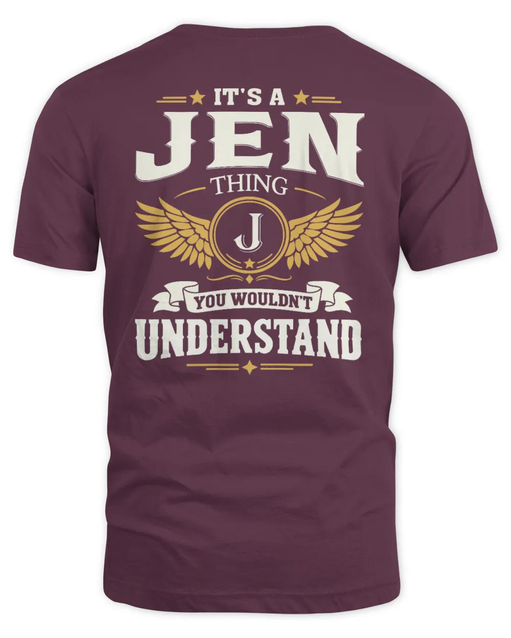 JEN KT06-M008 It’s a [NAME] Thing – You Wouldn’t Understand | Personalized Vintage T-Shirt - Unisex Standard T-Shirt - Maroon