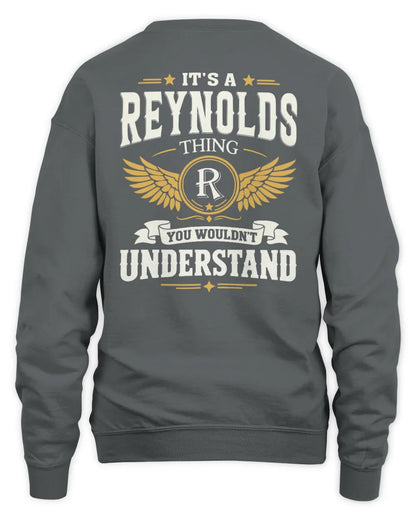 REYNOLDS KT06-M008 It’s a [NAME] Thing – You Wouldn’t Understand | Personalized Vintage T-Shirt - Unisex Sweatshirt - Charcoal