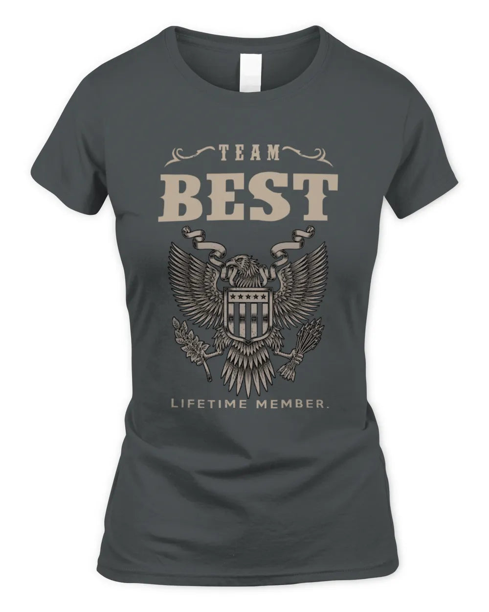 BEST TP06-K82 – Personalized Classic Style Apparel “Team NAME Lifetime Member” - Women's Standard T-Shirt - Charcoal
