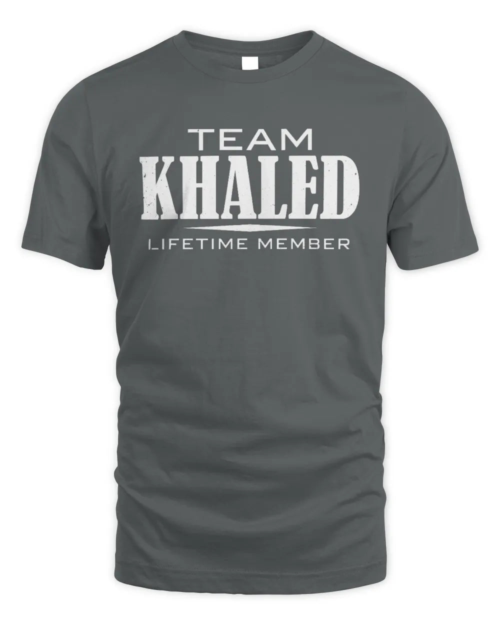KHALED BL62-K4-128 - Personalized “Team NAME Lifetime Member” - Unisex Standard T-Shirt - Charcoal