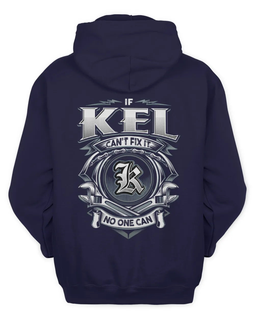 KEL AP81-K4-626 - Personalized Ahmed Quote Apparel “If Ahmed Can't Fix It, No One Can” - Unisex Hoodie - Navy