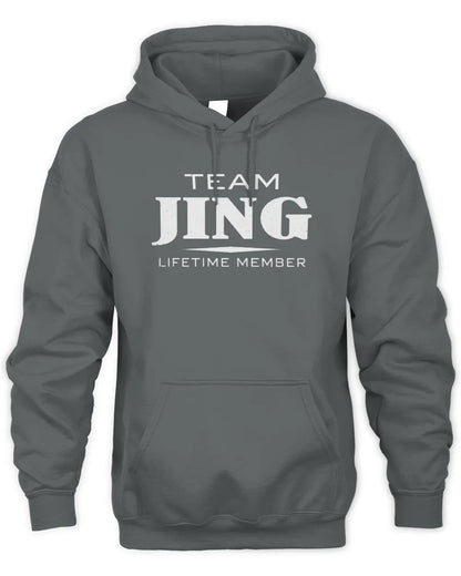 JING BL62-K4-128 - Personalized “Team NAME Lifetime Member” - Unisex Hoodie - Charcoal