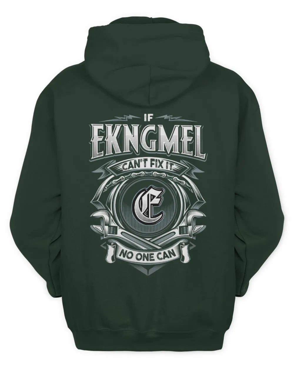 EKNGMEL AP81-K4-626 - Personalized Ahmed Quote Apparel “If Ahmed Can't Fix It, No One Can” - Unisex Hoodie - Forest Green