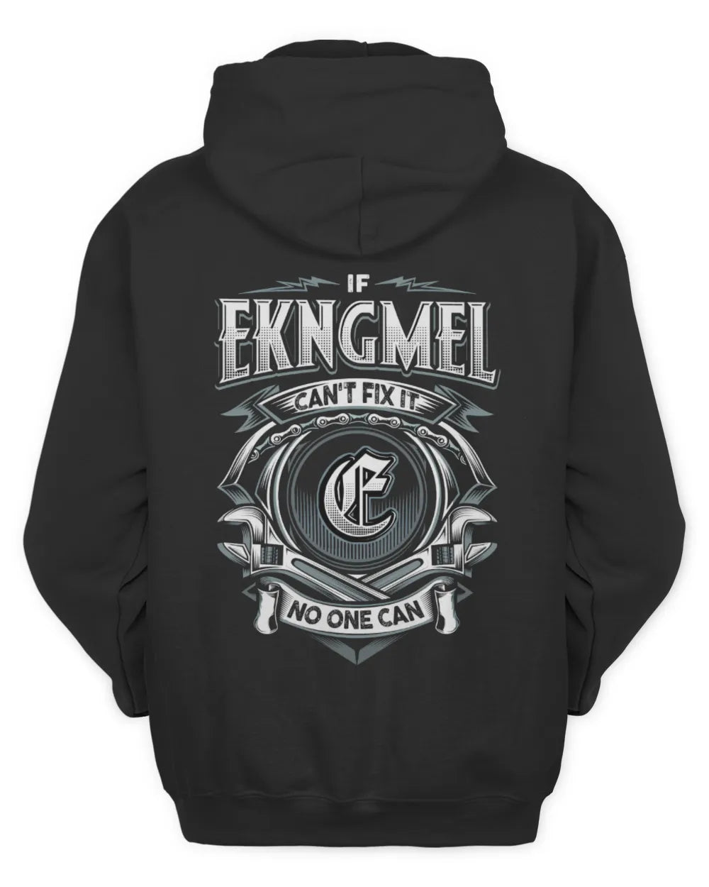 EKNGMEL AP81-K4-626 - Personalized Ahmed Quote Apparel “If Ahmed Can't Fix It, No One Can” - Unisex Hoodie - Black
