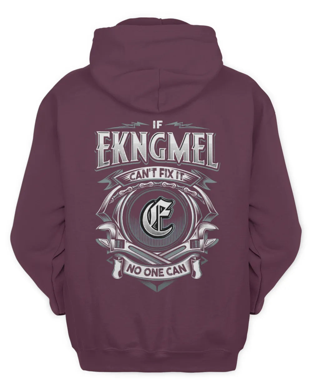 EKNGMEL AP81-K4-626 - Personalized Ahmed Quote Apparel “If Ahmed Can't Fix It, No One Can” - Unisex Hoodie - Maroon
