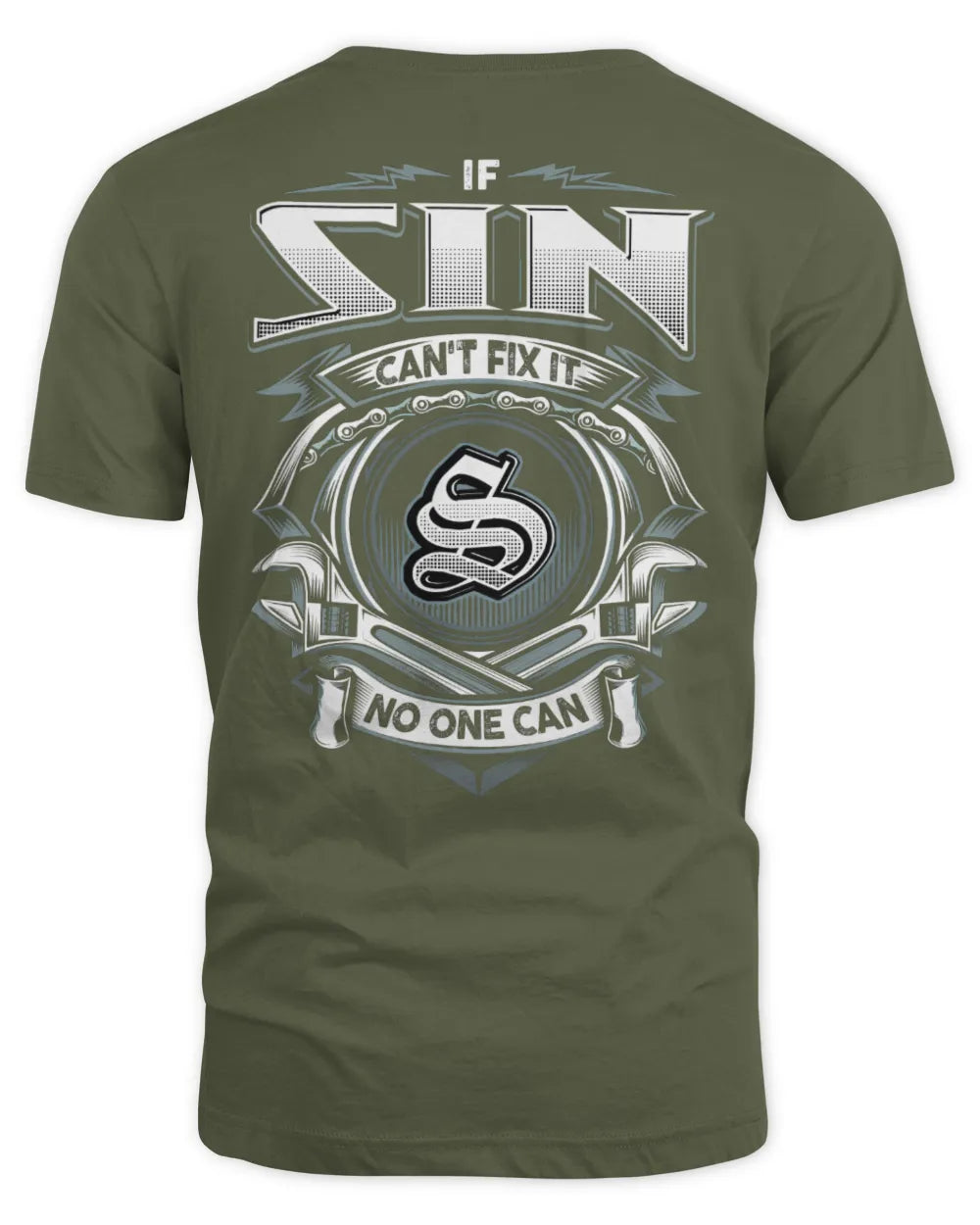 SIN AP81-K4-626 - Personalized Ahmed Quote Apparel “If Ahmed Can't Fix It, No One Can” - Unisex Standard T-Shirt - Military Green