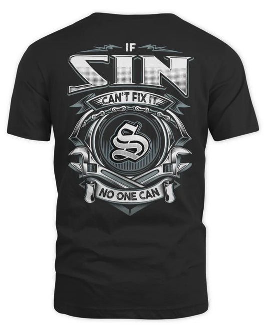 SIN AP81-K4-626 - Personalized Ahmed Quote Apparel “If Ahmed Can't Fix It, No One Can” - Unisex Standard T-Shirt - Black