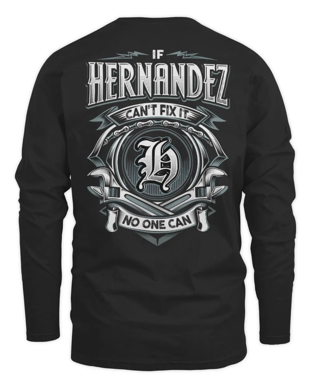 HERNANDEZ AP81-K4-626 - Personalized Ahmed Quote Apparel “If Ahmed Can't Fix It, No One Can” - Men's Long Sleeved T-Shirt - Black