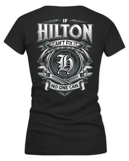 HILTON AP81-K4-626 - Personalized Ahmed Quote Apparel “If Ahmed Can't Fix It, No One Can” - Women's V-Neck T-Shirt - Black