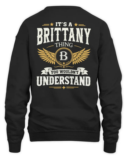 BRITTANY KT06-M008 It’s a [NAME] Thing – You Wouldn’t Understand | Personalized Vintage T-Shirt - Unisex Sweatshirt - Black