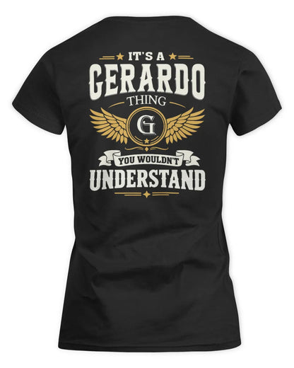 GERARDO KT06-M008 It’s a [NAME] Thing – You Wouldn’t Understand | Personalized Vintage T-Shirt - Women's Standard T-Shirt - Black