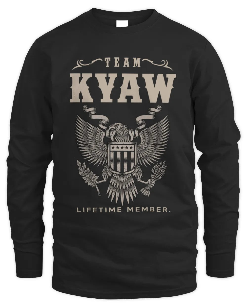 KYAW TP06-K82 – Personalized Classic Style Apparel “Team NAME Lifetime Member” - Men's Long Sleeved T-Shirt - Black