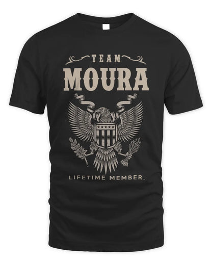 MOURA TP06-K82 – Personalized Classic Style Apparel “Team NAME Lifetime Member” - Unisex Standard T-Shirt - Black