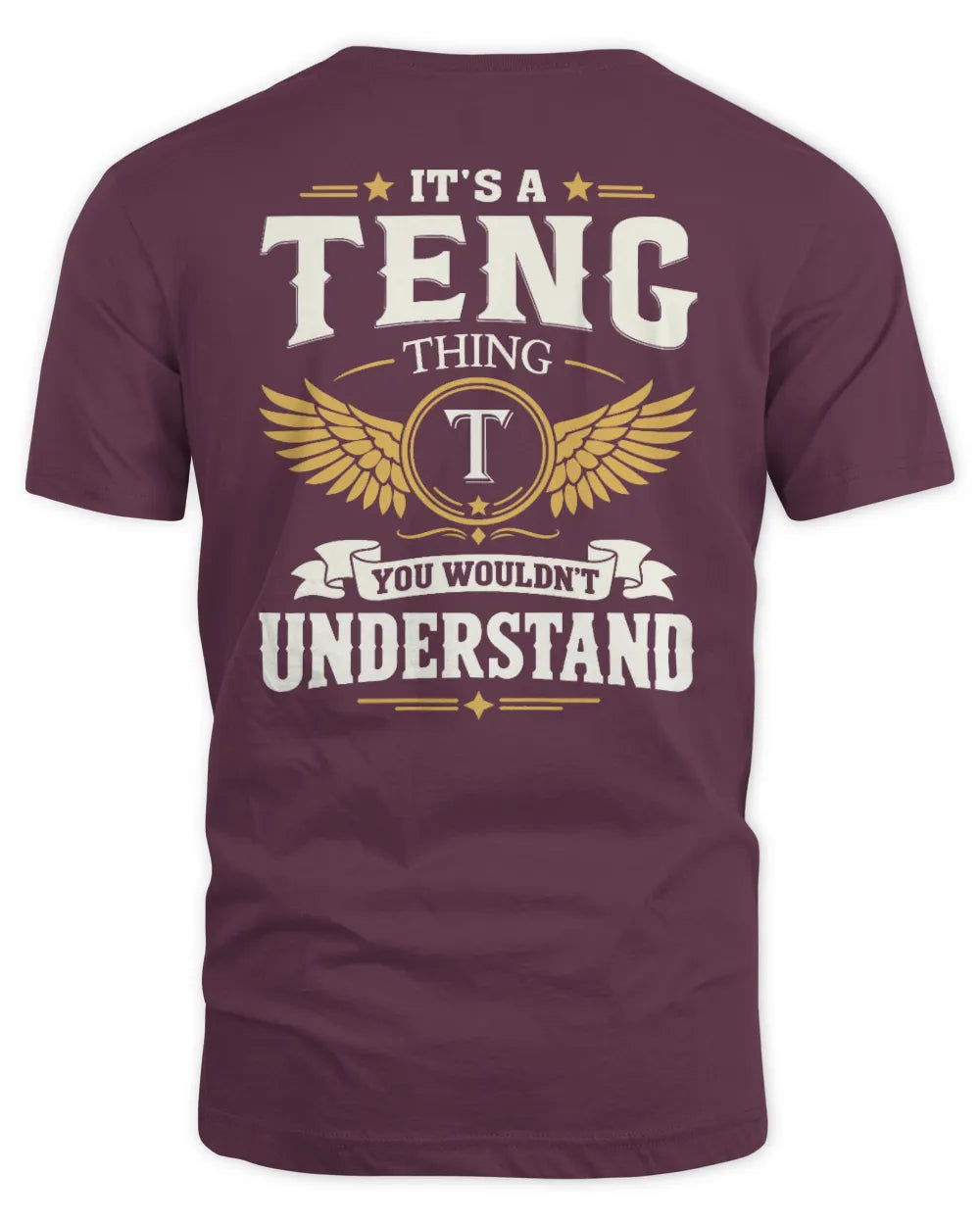 TENG KT06-M008 It’s a [NAME] Thing – You Wouldn’t Understand | Personalized Vintage T-Shirt - Unisex Standard T-Shirt - Maroon