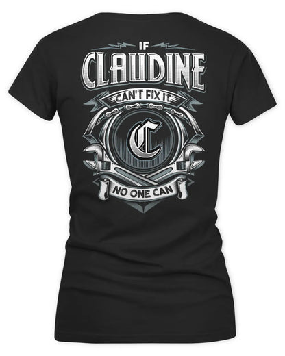 CLAUDINE AP81-K4-626 - Personalized Ahmed Quote Apparel “If Ahmed Can't Fix It, No One Can” - Women's V-Neck T-Shirt - Black