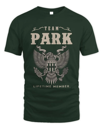 PARK TP06-K82 – Personalized Classic Style Apparel “Team NAME Lifetime Member” - Unisex Standard T-Shirt - Forest Green