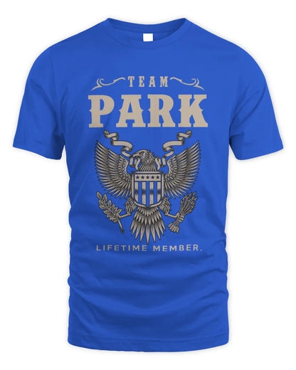 PARK TP06-K82 – Personalized Classic Style Apparel “Team NAME Lifetime Member” - Unisex Standard T-Shirt - Royal