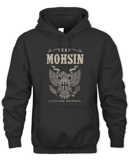 MOHSIN TP06-K82 – Personalized Classic Style Apparel “Team NAME Lifetime Member” - Unisex Hoodie - Black