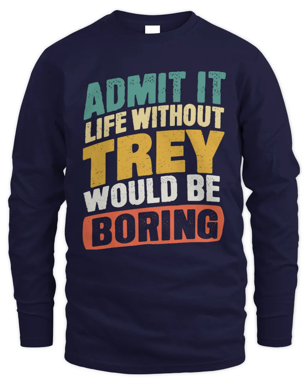 TREY TX03 P02 - Personalized Handyman Mechanic Shirt “If NAME Can’t Fix It, We’re All Screwed” - Men's Long Sleeved T-Shirt - Navy