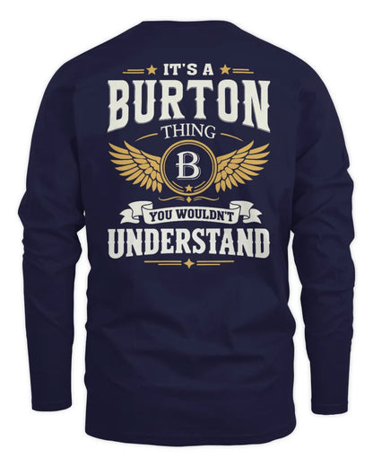 BURTON KT06-M008 It’s a [NAME] Thing – You Wouldn’t Understand | Personalized Vintage T-Shirt - Men's Long Sleeved T-Shirt - Navy