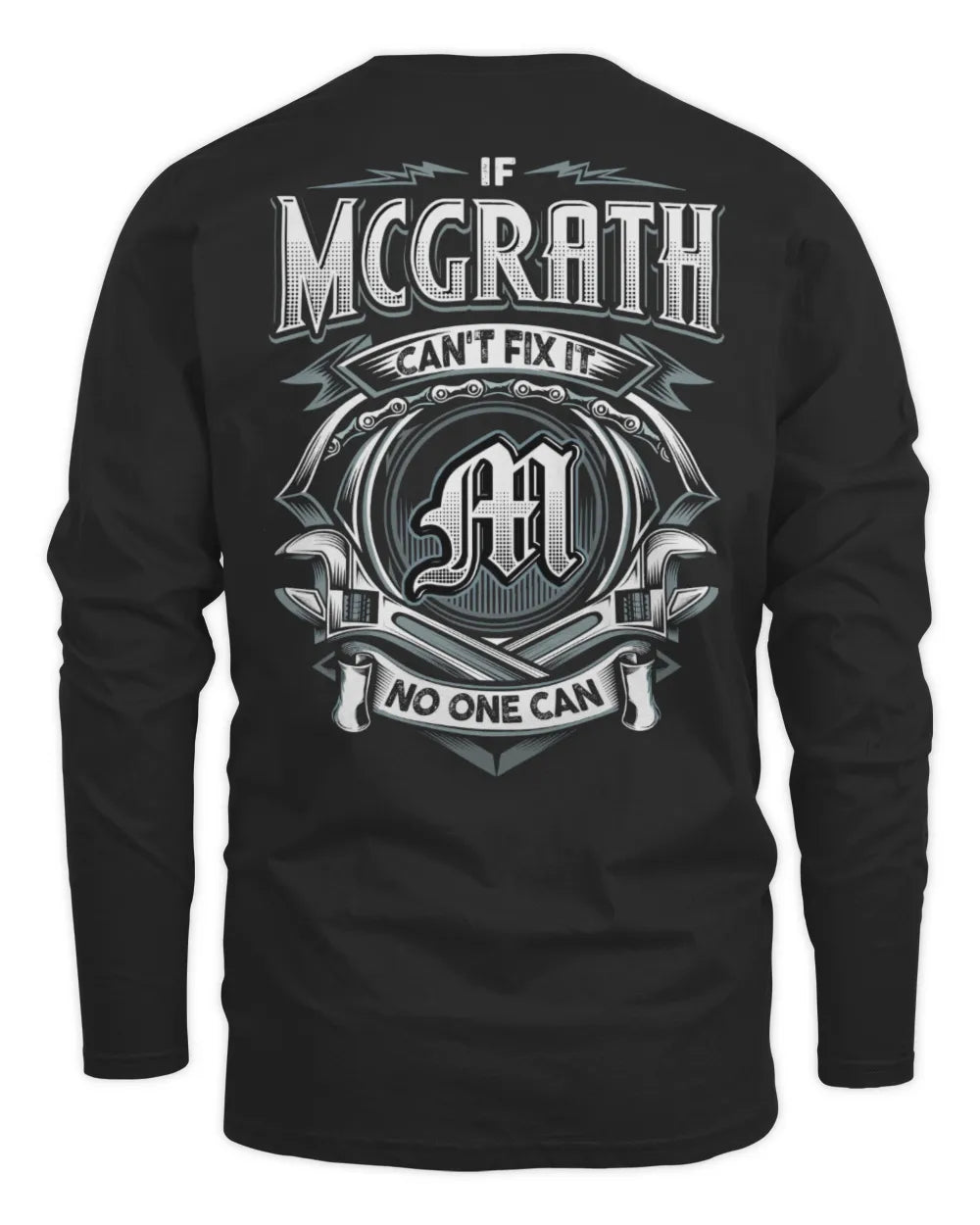 MCGRATH AP81-K4-626 - Personalized Ahmed Quote Apparel “If Ahmed Can't Fix It, No One Can” - Men's Long Sleeved T-Shirt - Black