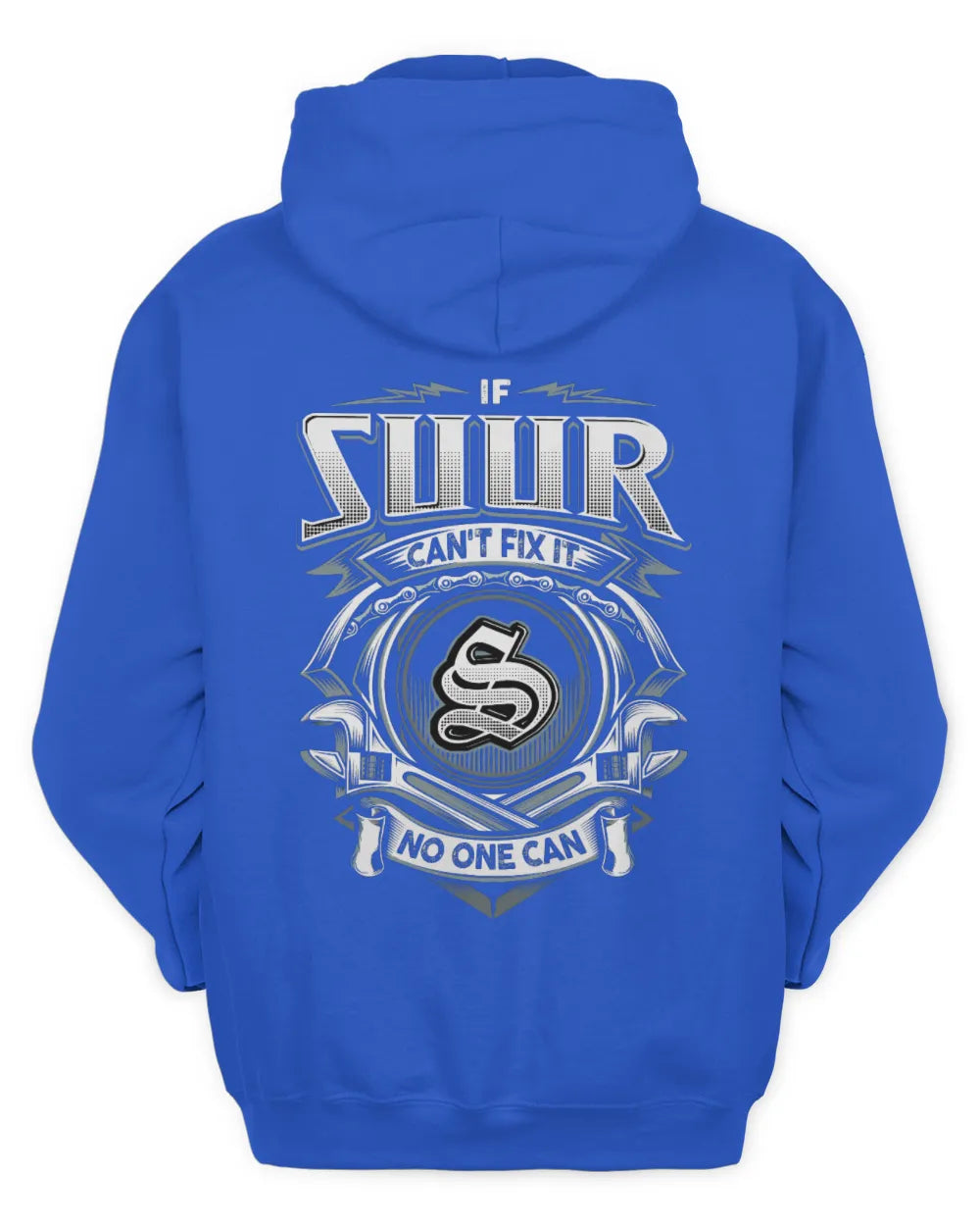 SUUR AP81-K4-626 - Personalized Ahmed Quote Apparel “If Ahmed Can't Fix It, No One Can” - Unisex Hoodie - Royal
