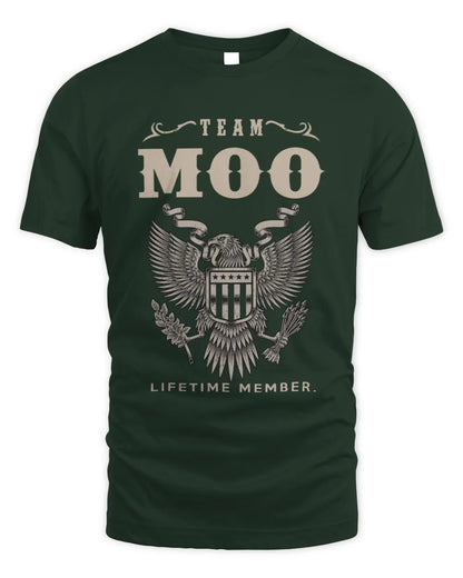 MOO TP06-K82 – Personalized Classic Style Apparel “Team NAME Lifetime Member” - Unisex Standard T-Shirt - Forest Green