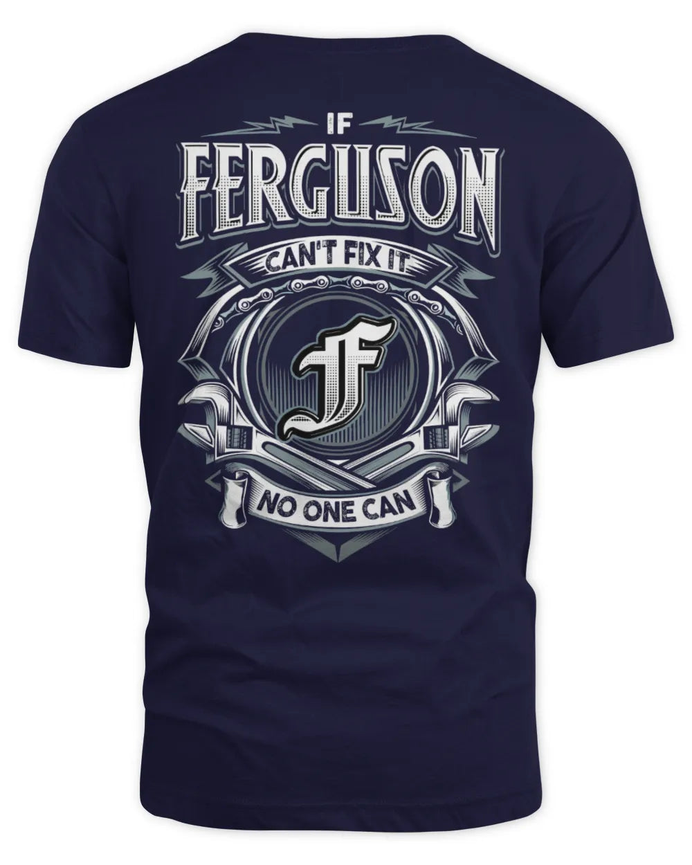 FERGUSON AP81-K4-626 - Personalized Ahmed Quote Apparel “If Ahmed Can't Fix It, No One Can” - Unisex Standard T-Shirt - Navy