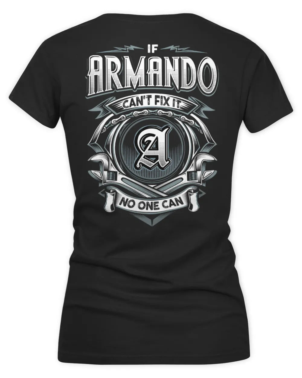 ARMANDO AP81-K4-626 - Personalized Ahmed Quote Apparel “If Ahmed Can't Fix It, No One Can” - Women's V-Neck T-Shirt - Black