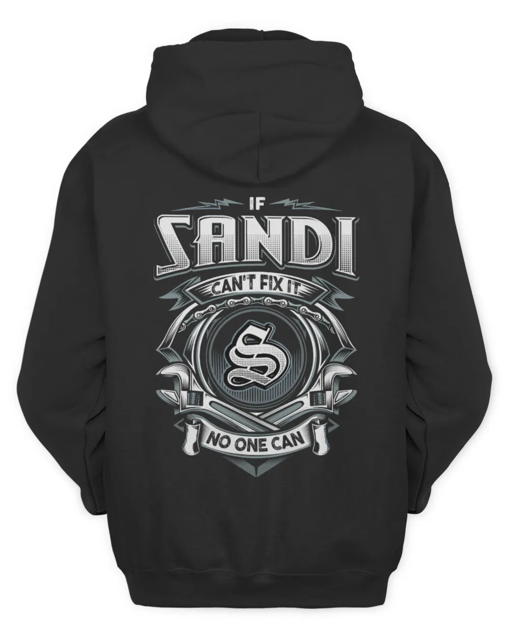 SANDI AP81-K4-626 - Personalized Ahmed Quote Apparel “If Ahmed Can't Fix It, No One Can” - Unisex Hoodie - Black