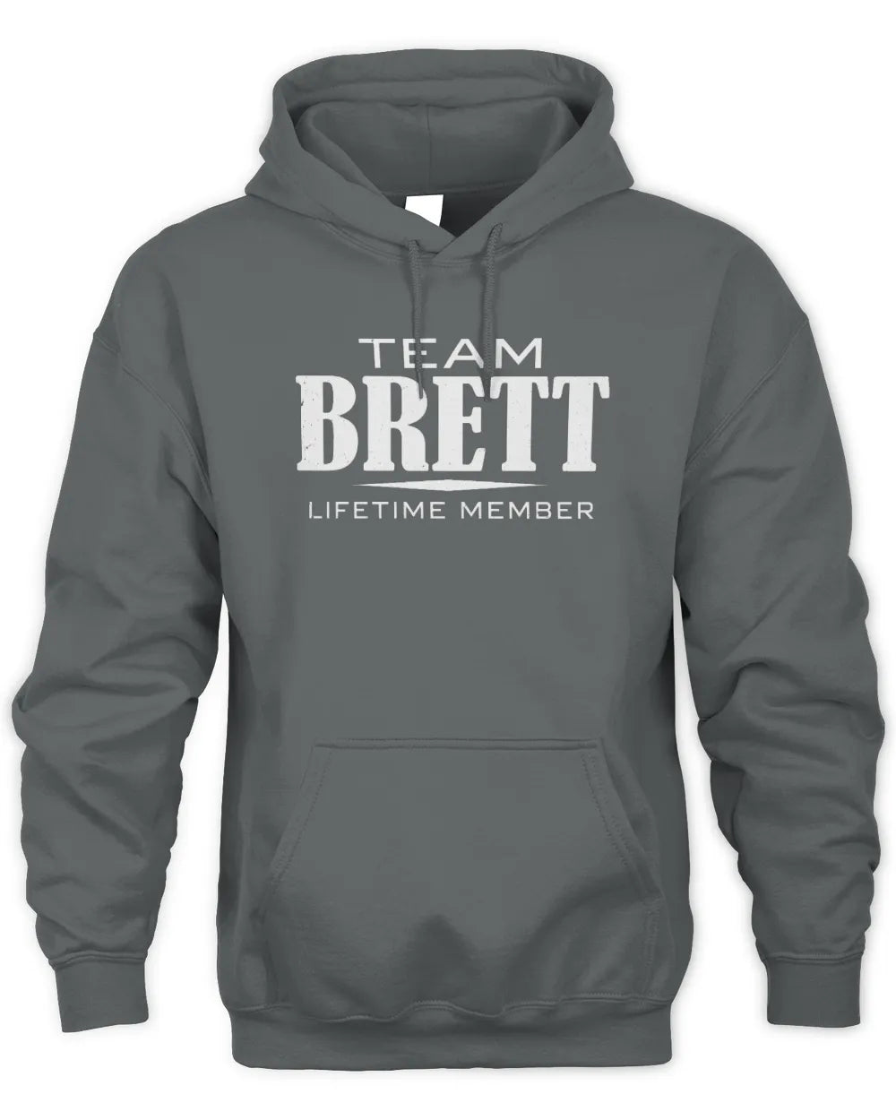 BRETT BL62-K4-128 - Personalized “Team NAME Lifetime Member” - Unisex Hoodie - Charcoal