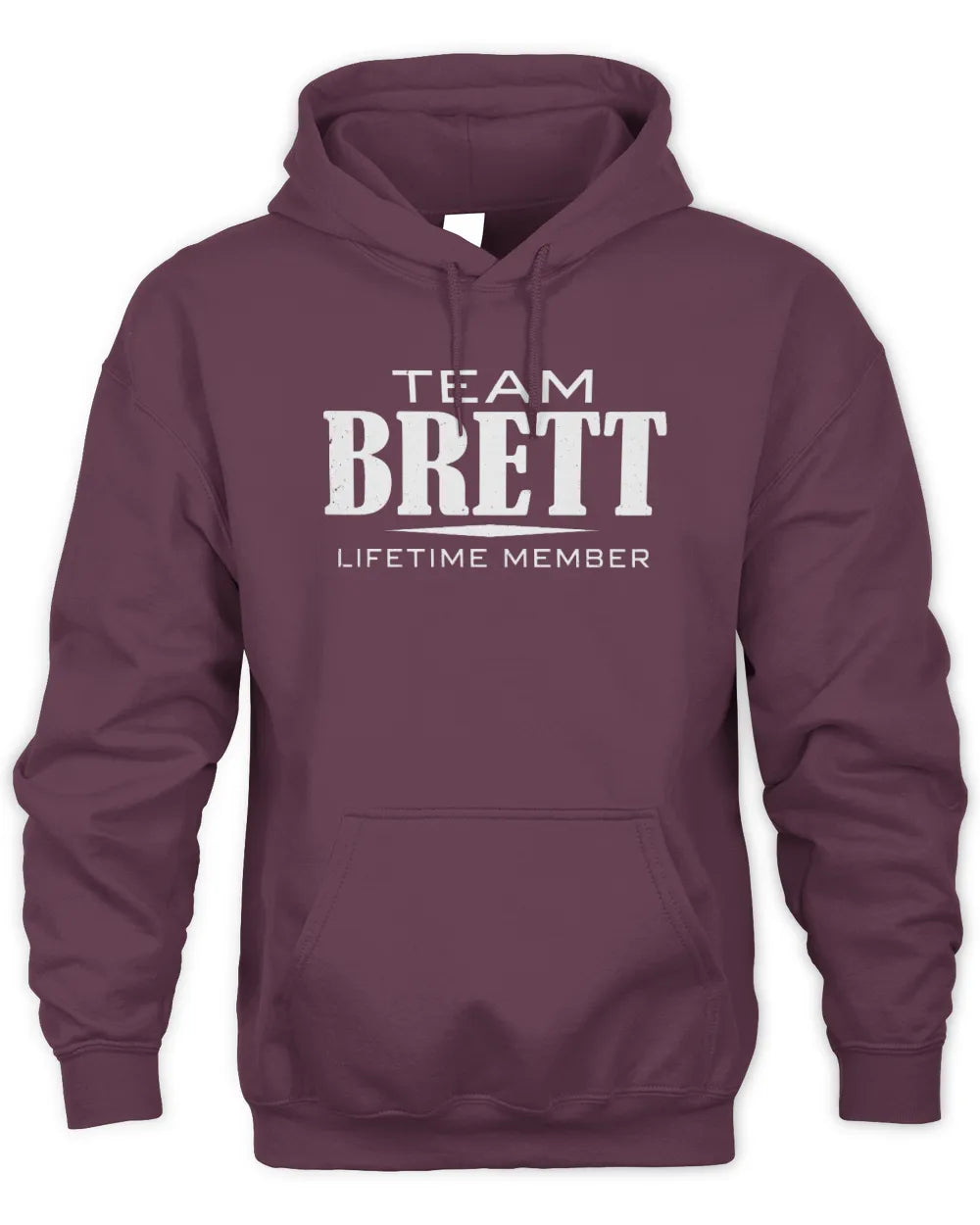 BRETT BL62-K4-128 - Personalized “Team NAME Lifetime Member” - Unisex Hoodie - Maroon