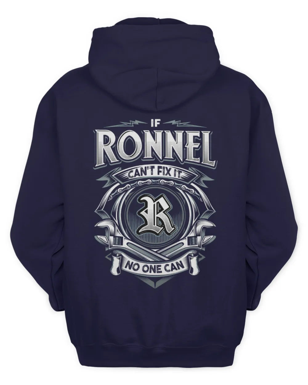RONNEL AP81-K4-626 - Personalized Ahmed Quote Apparel “If Ahmed Can't Fix It, No One Can” - Unisex Hoodie - Navy