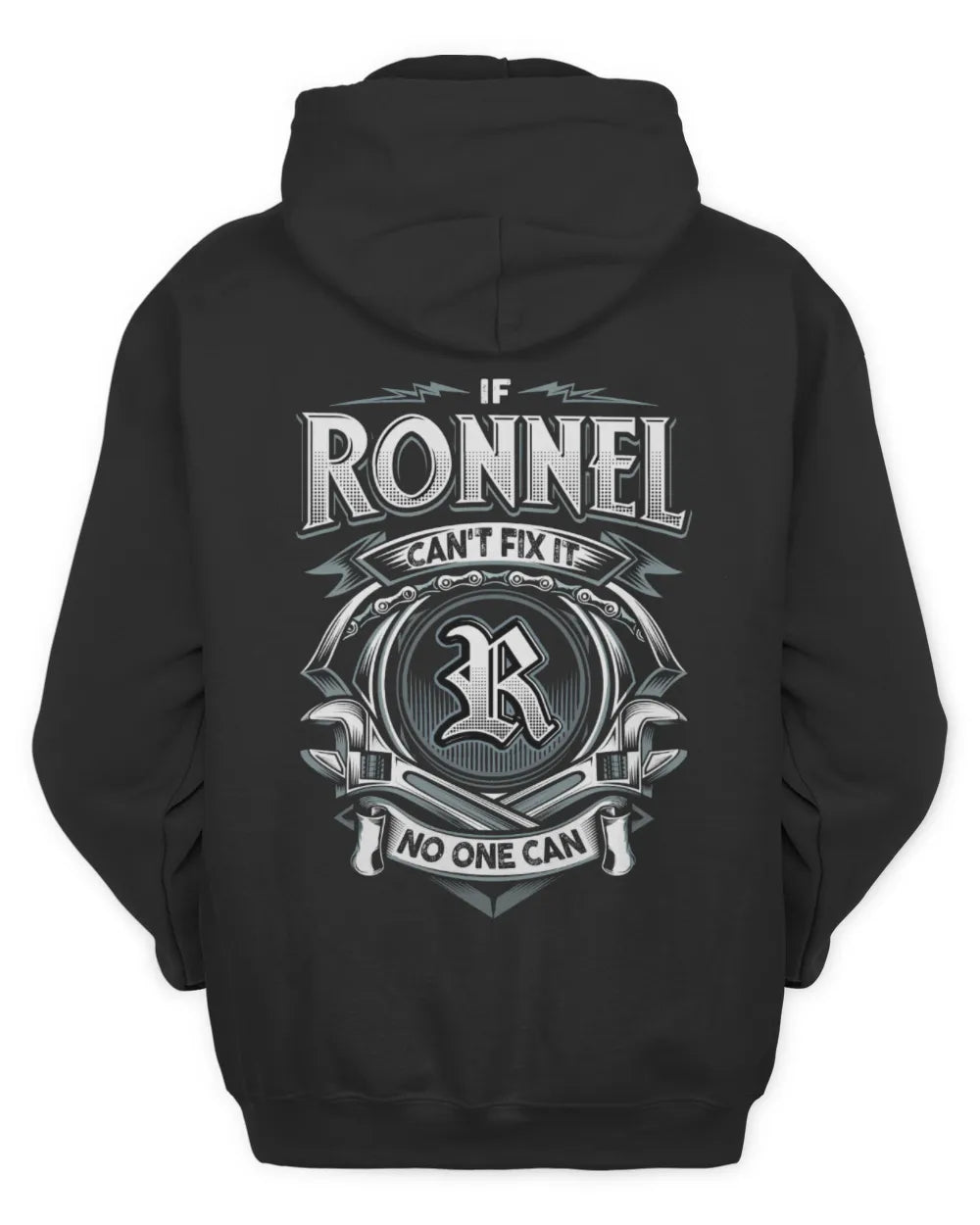 RONNEL AP81-K4-626 - Personalized Ahmed Quote Apparel “If Ahmed Can't Fix It, No One Can” - Unisex Hoodie - Black
