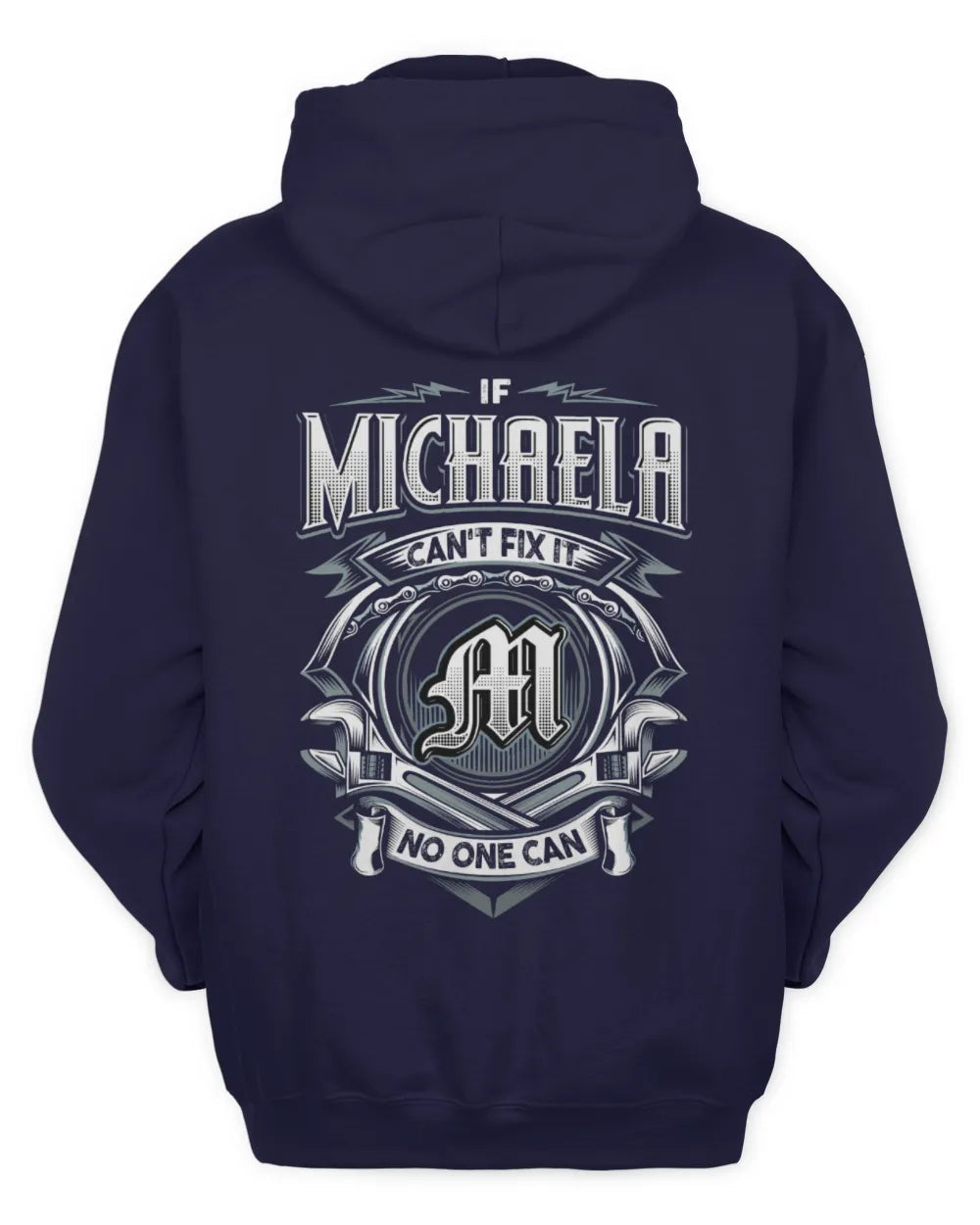 MICHAELA AP81-K4-626 - Personalized Ahmed Quote Apparel “If Ahmed Can't Fix It, No One Can” - Unisex Hoodie - Navy